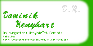 dominik menyhart business card